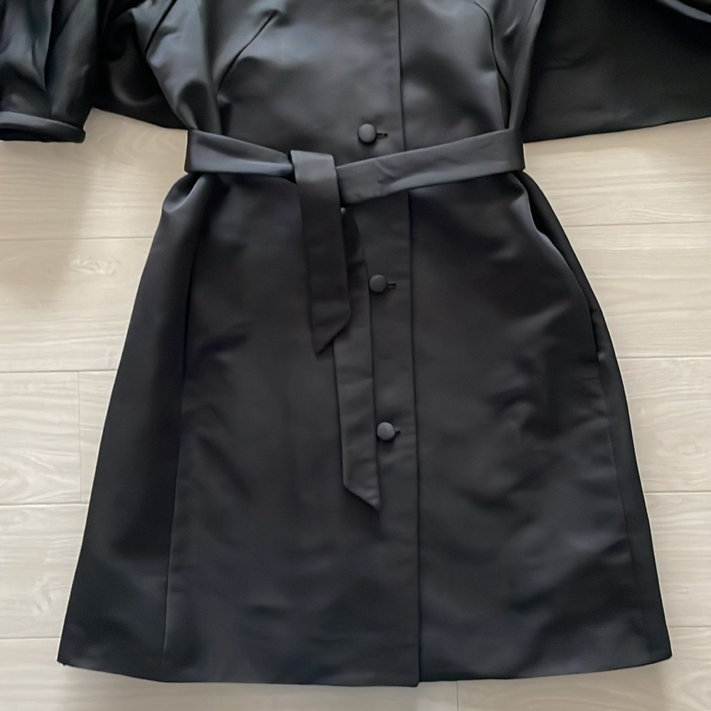 Martin Grant Paris Black Wing Back Dress Coat - Picture 9 of 15